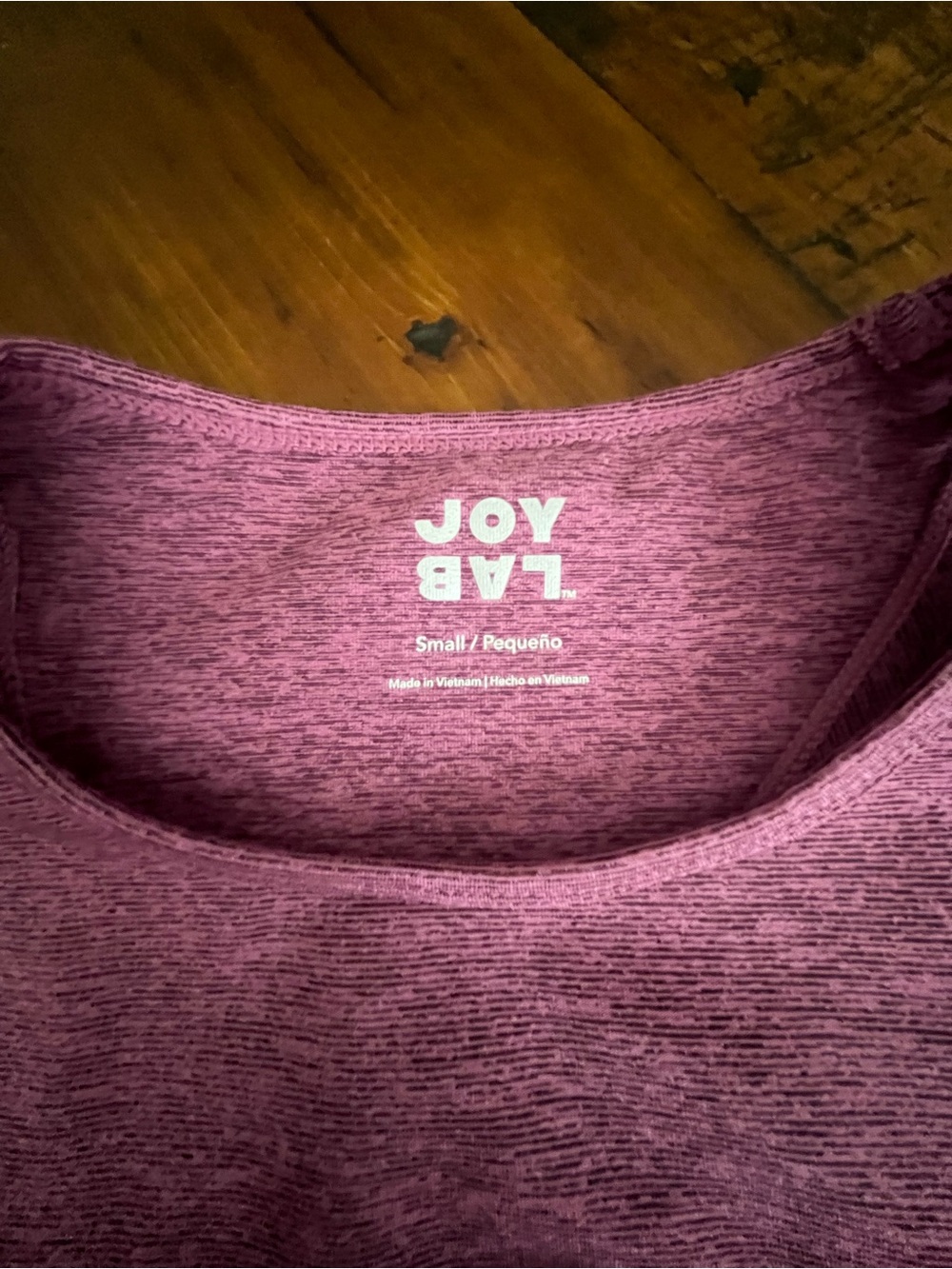 JoyLab Heathered Plum Cropped Tank & Leggings Set - Picture 6 of 6